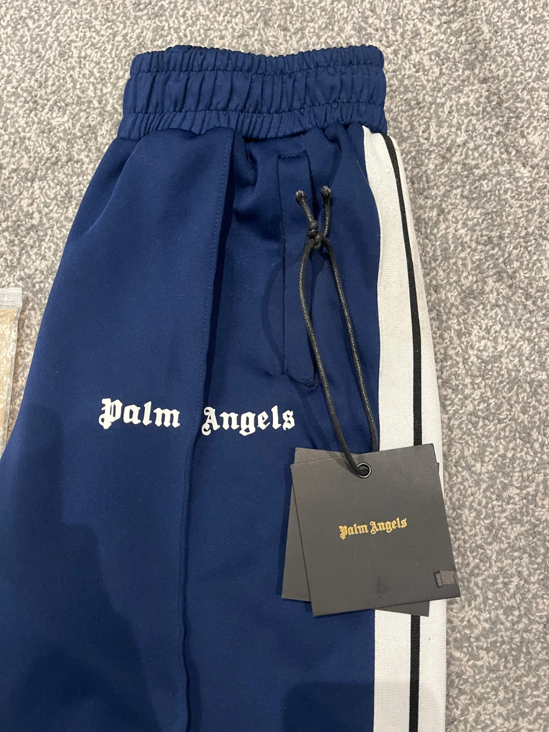 Palm Angels blå trackpants med vita ränder - 1