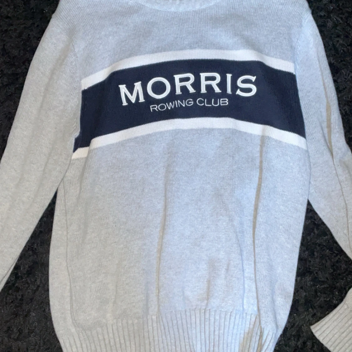 Grå stickad tröja Morris Rowing Club