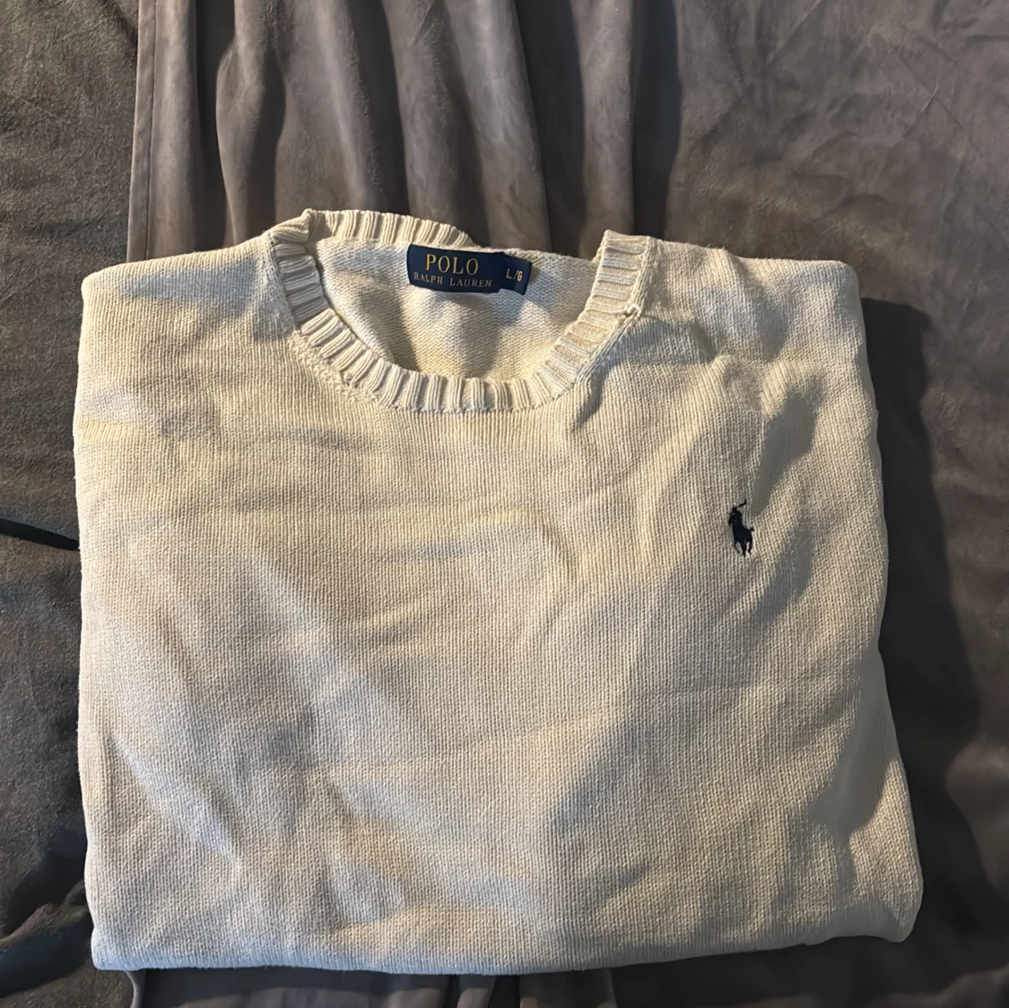 Vit stickad tröja från Polo Ralph Lauren - 1