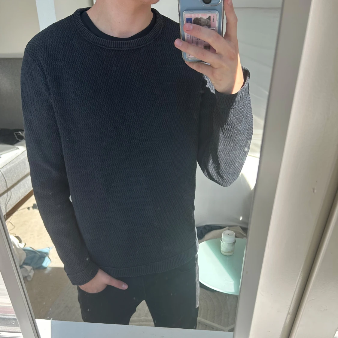 Selected Homme Svart stickad tröja  - 1