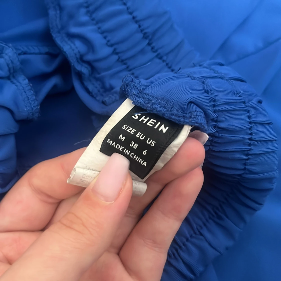 Blå croppad långärmad topp Shein - 1