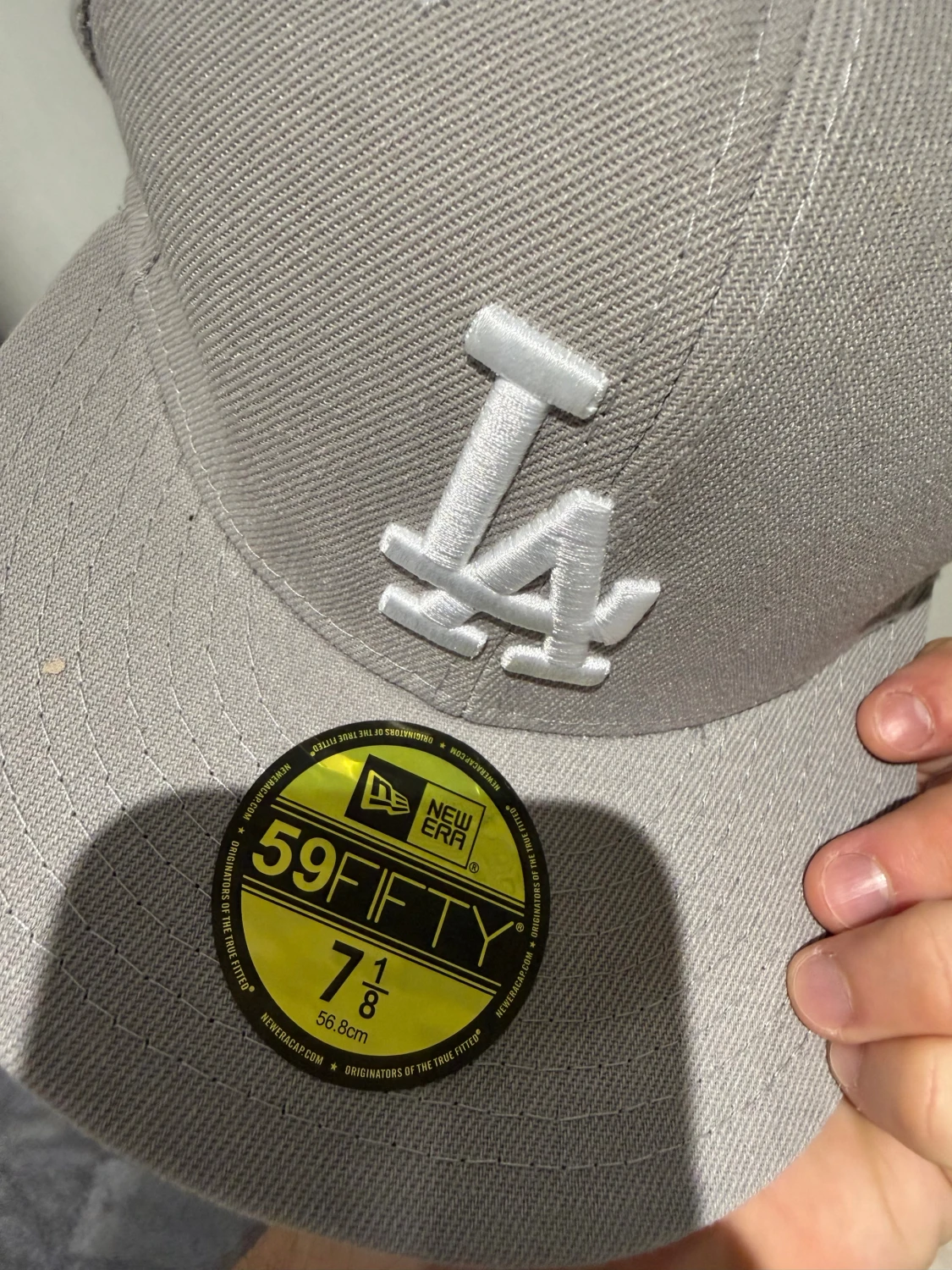 LA new era gray cap 7 1/8 - 2