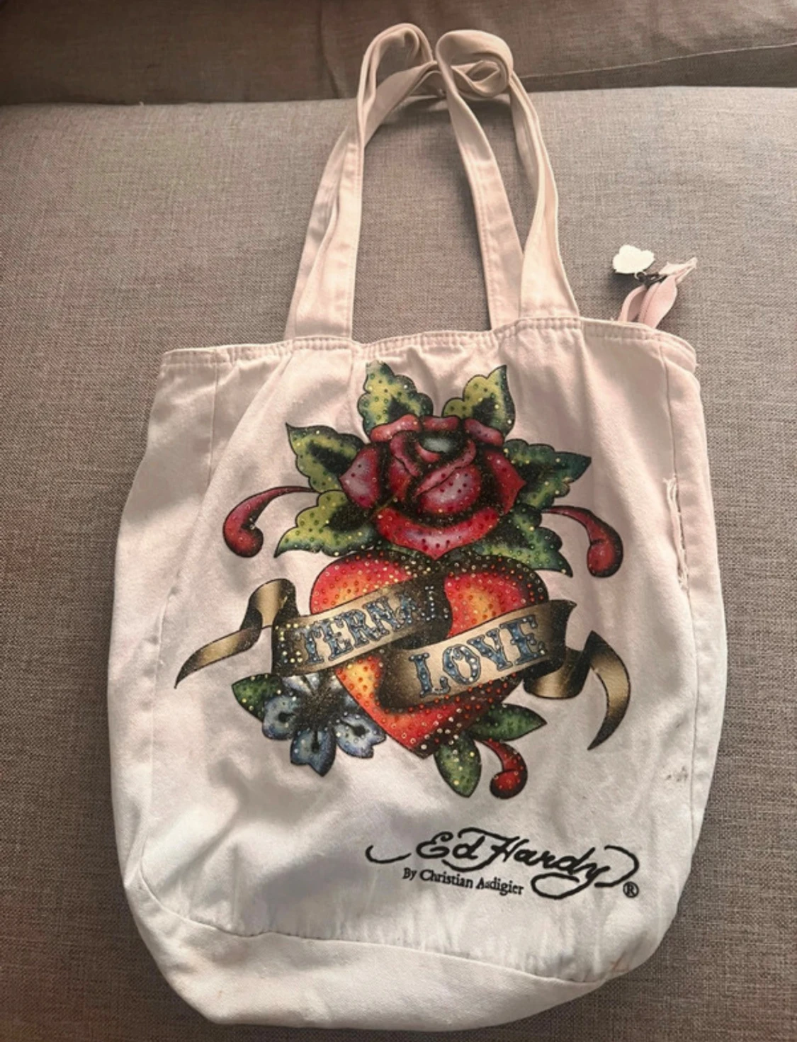 Ed Hardy shoppingväska med tryck