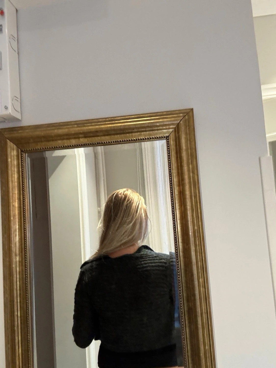 Mörkgrå stickad cardigan jacka - 2