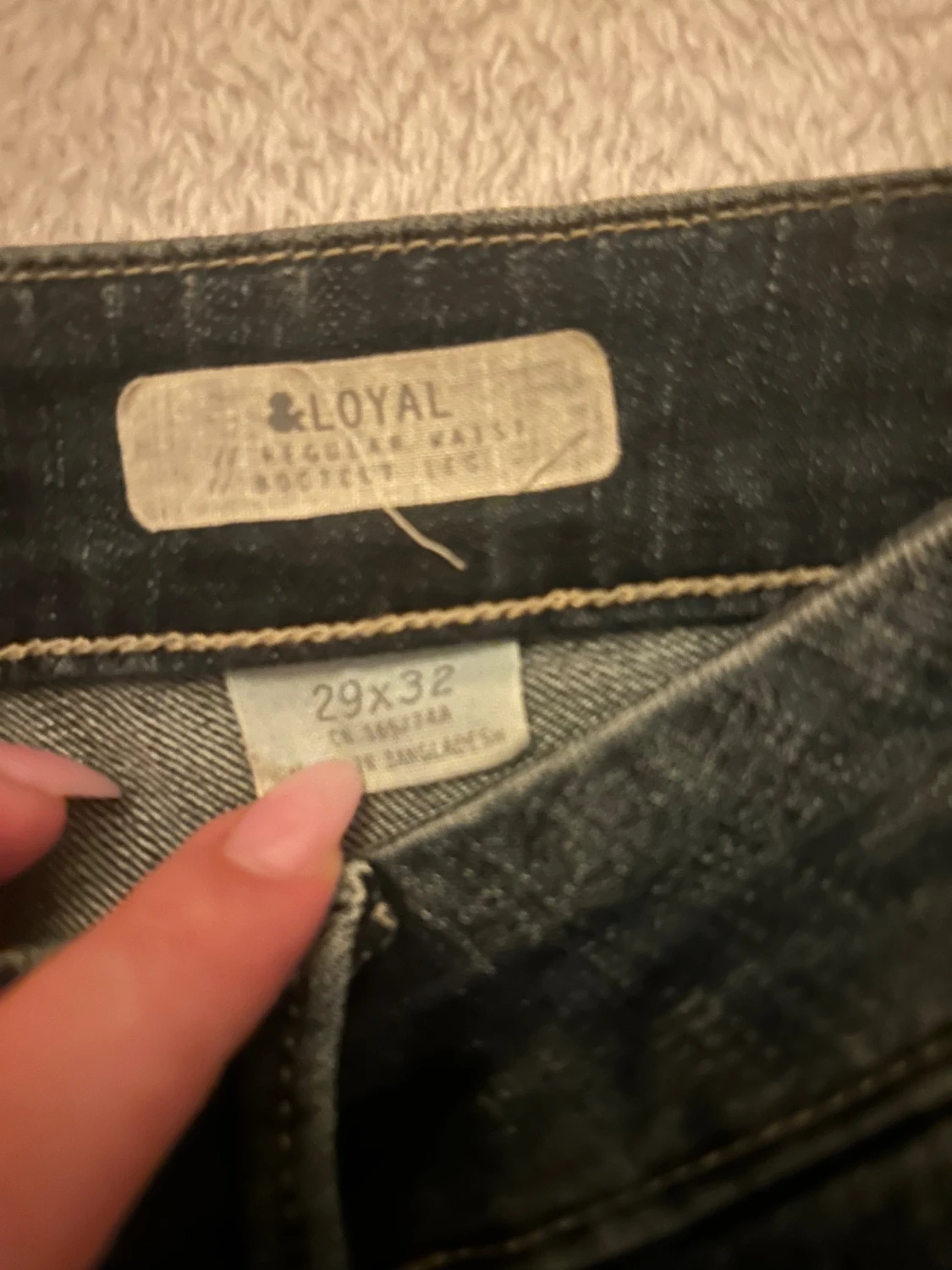 Mörkblå bootcut jeans - 4