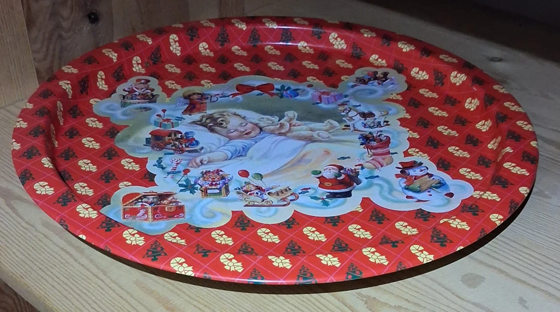 Plåtbricka med Julmotiv 