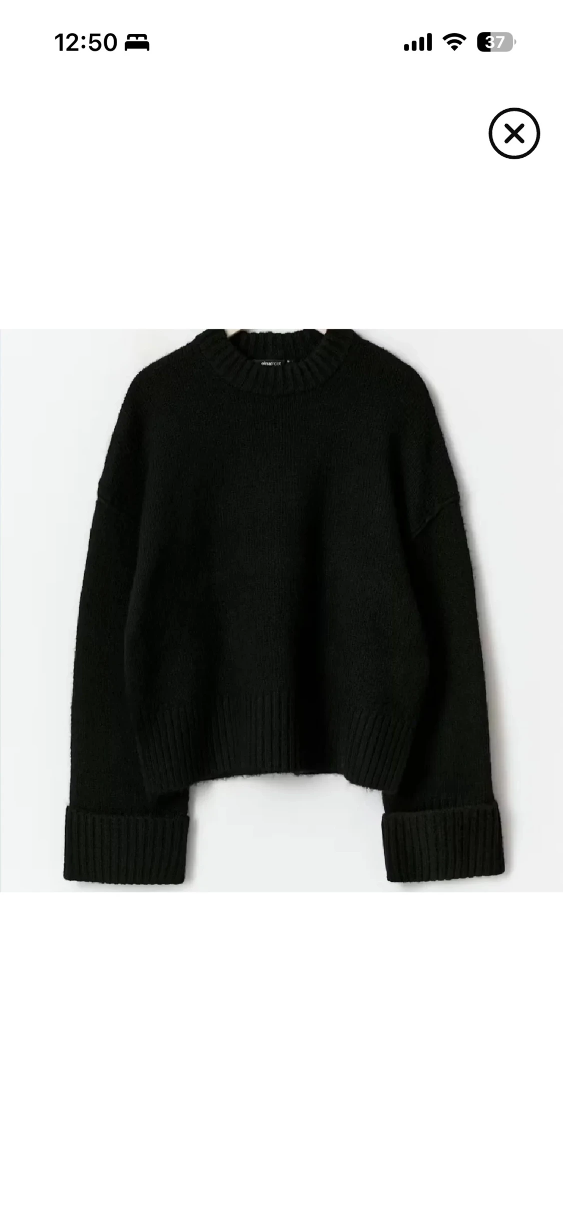 Svart oversized stickad tröja - 6