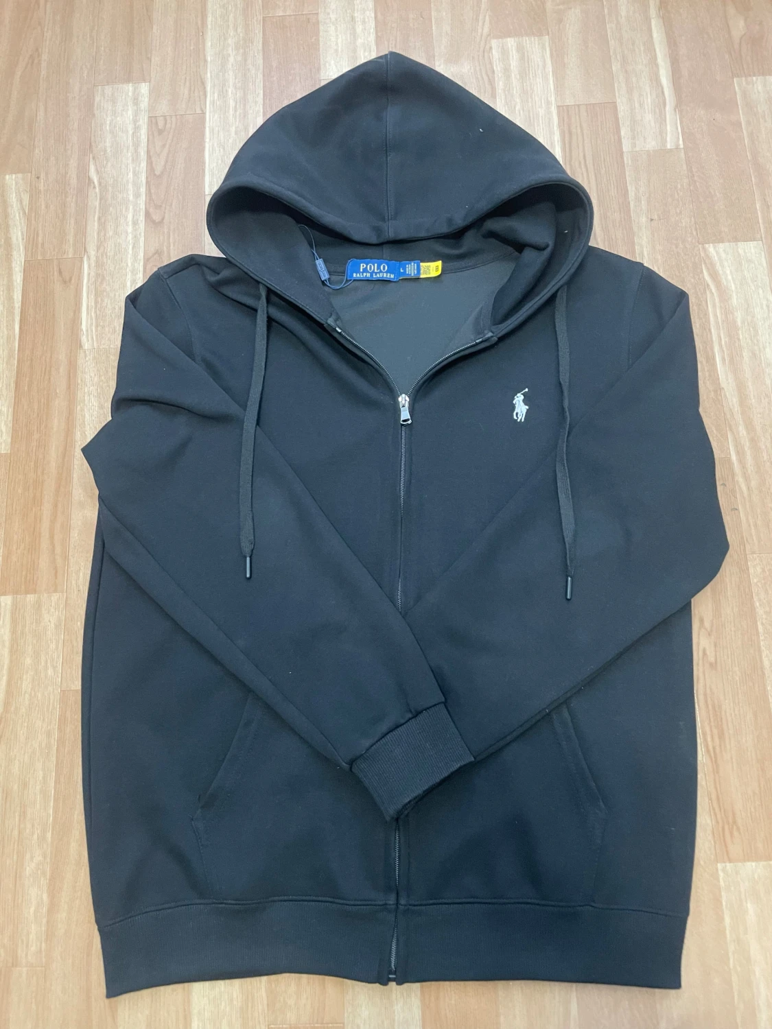 Svart zip-Hoodie