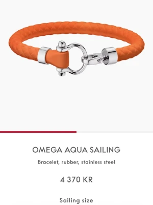 Omega sailing bracelet - Oranget omega sailing bracelet, i gummi. Hör gärna av er ifall de finns frågor eller ni vill ha fler bilder. 
