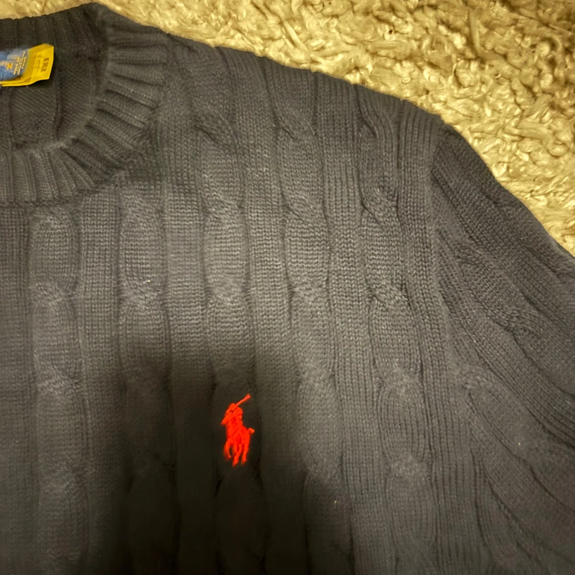 Mörkblå stickad tröja Polo Ralph Lauren - 1