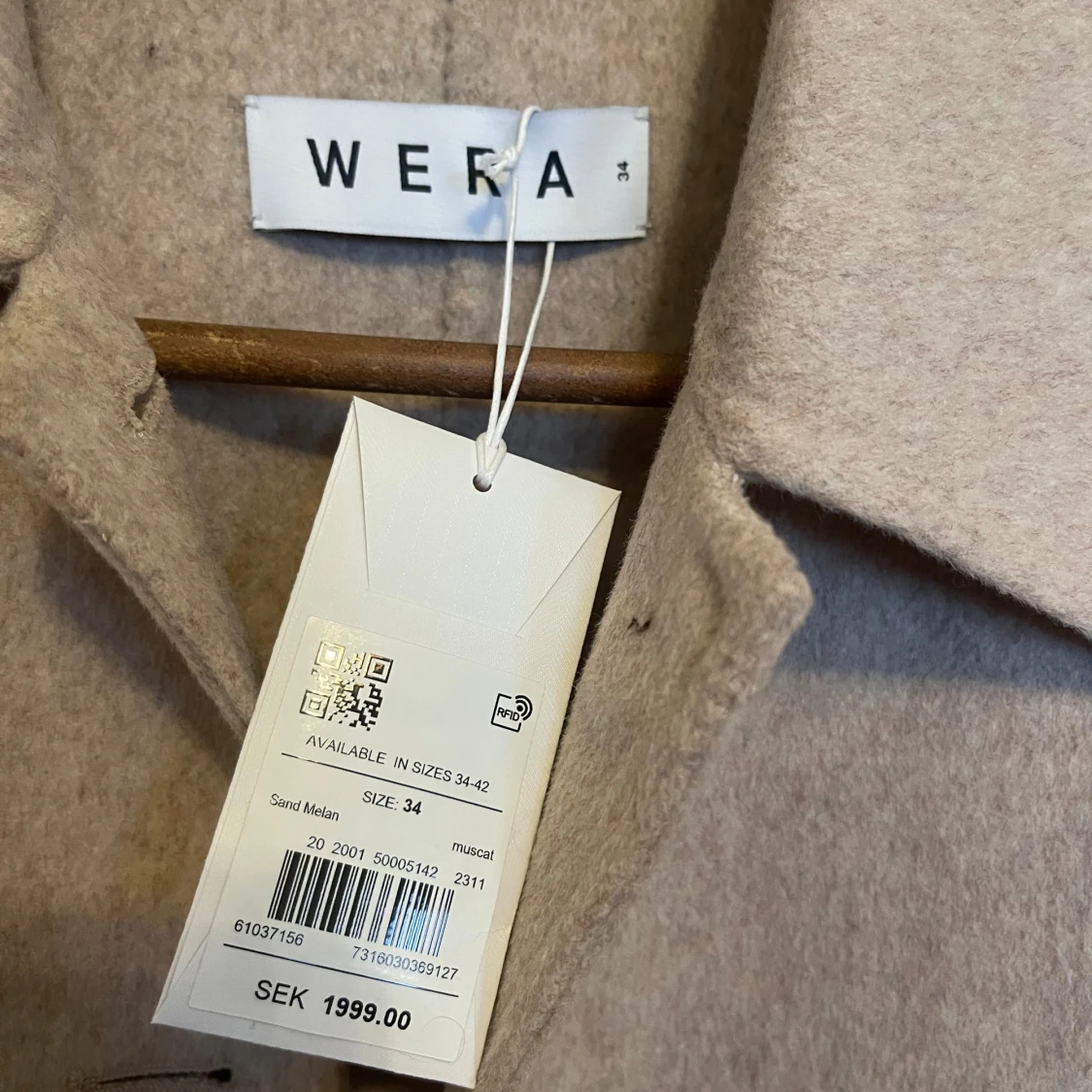 Beige ulljacka från Wera, strl 34 - 1