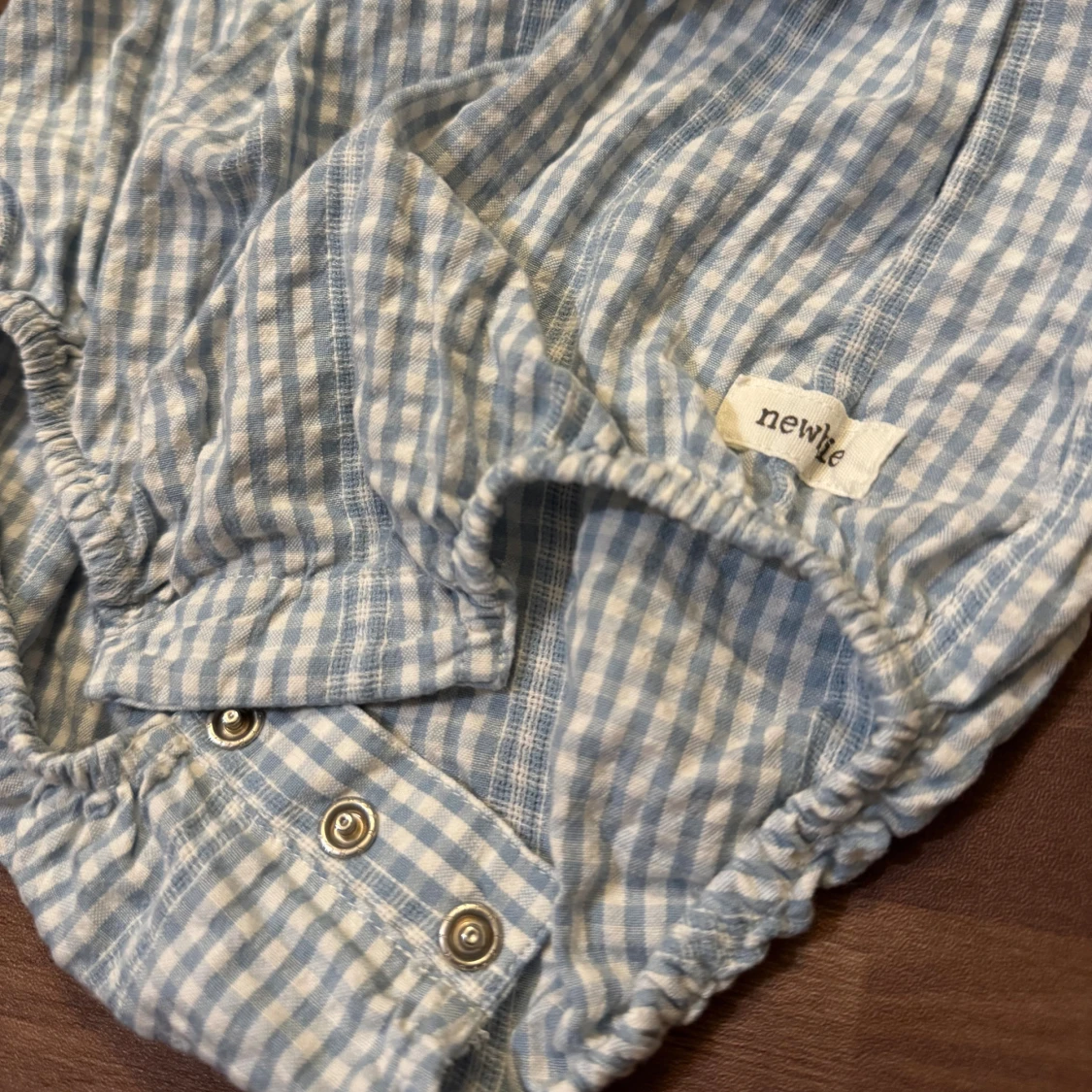 Blåvit rutig body - 2