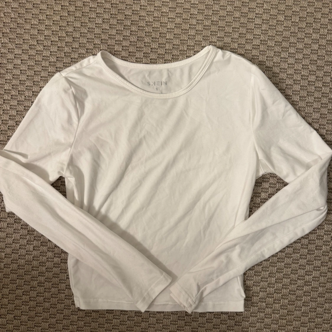 Vit långärmad topp från SHEIN