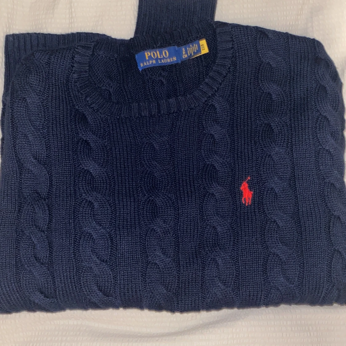 Grå kabelstickad tröja Polo Ralph Lauren