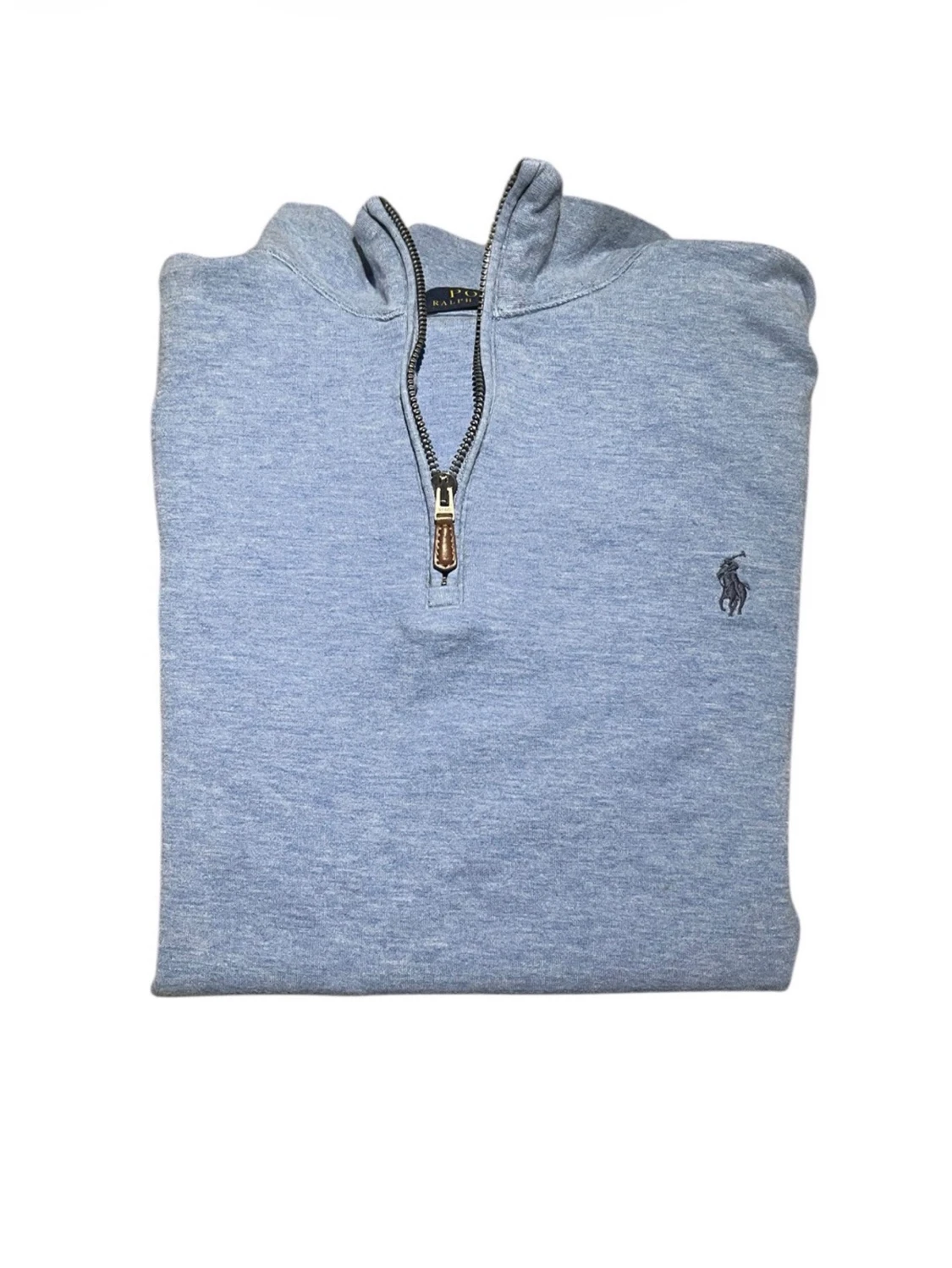 Ljusblå half zip tröja Polo Ralph Lauren