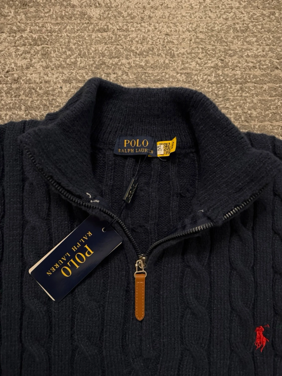 Mörkblå stickad tröja Polo Ralph Lauren - 1