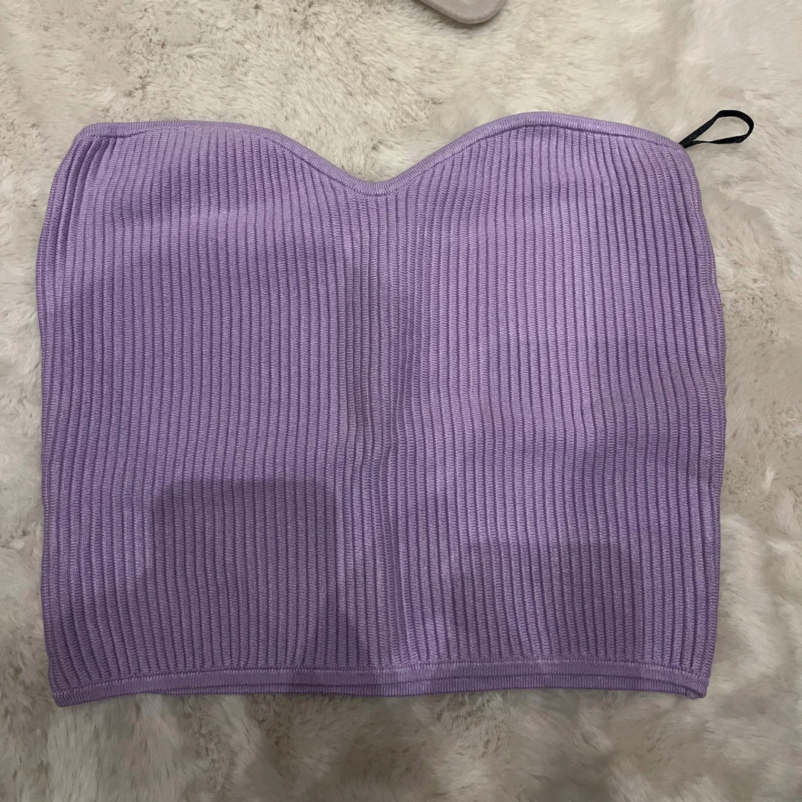 Ljuslila ribbad tubtopp