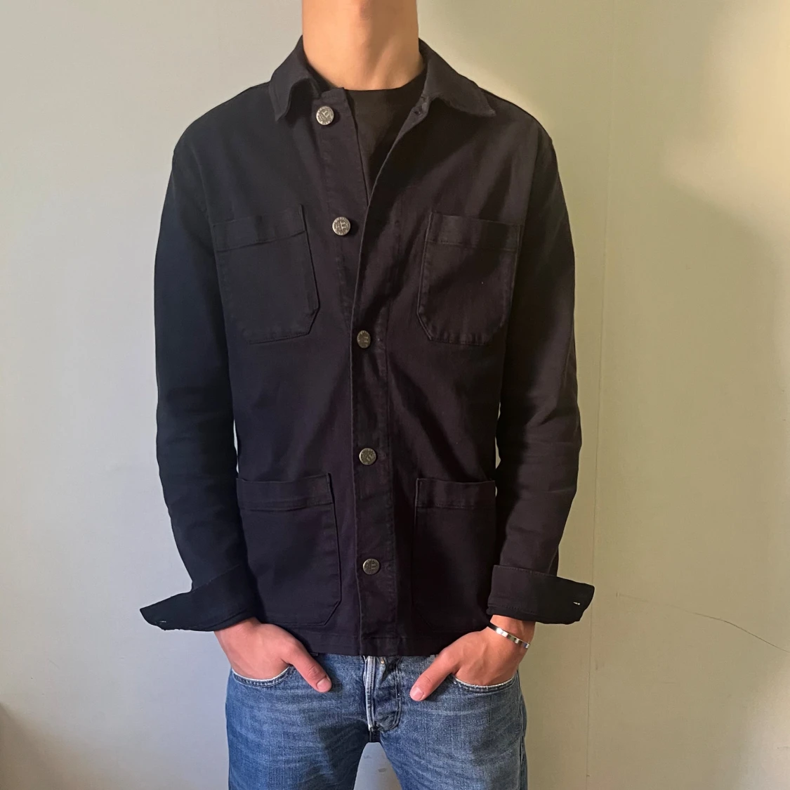 Svart overshirt från Lexington