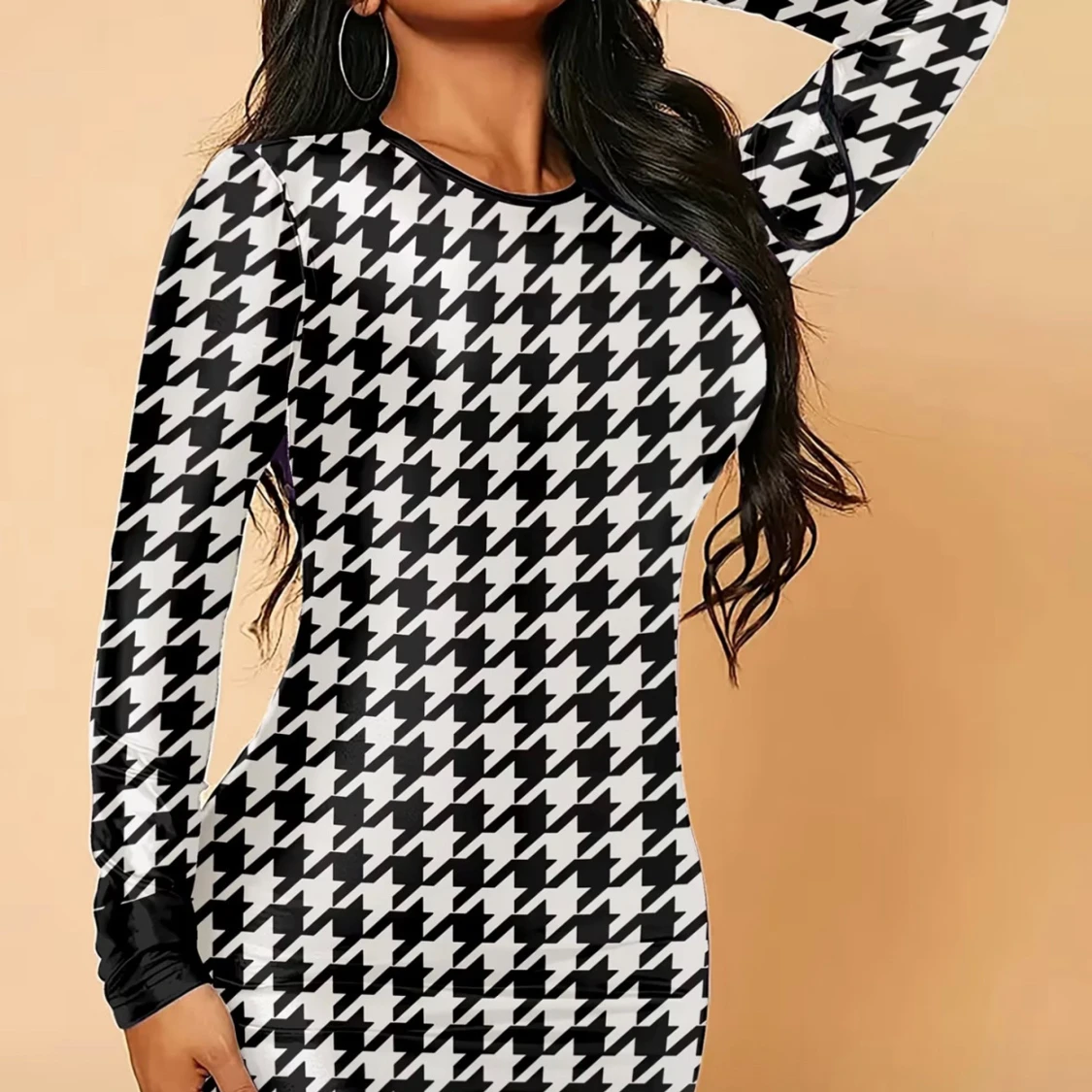 Svartvit Rutig Korttklänning - Helt Ny ! - 1