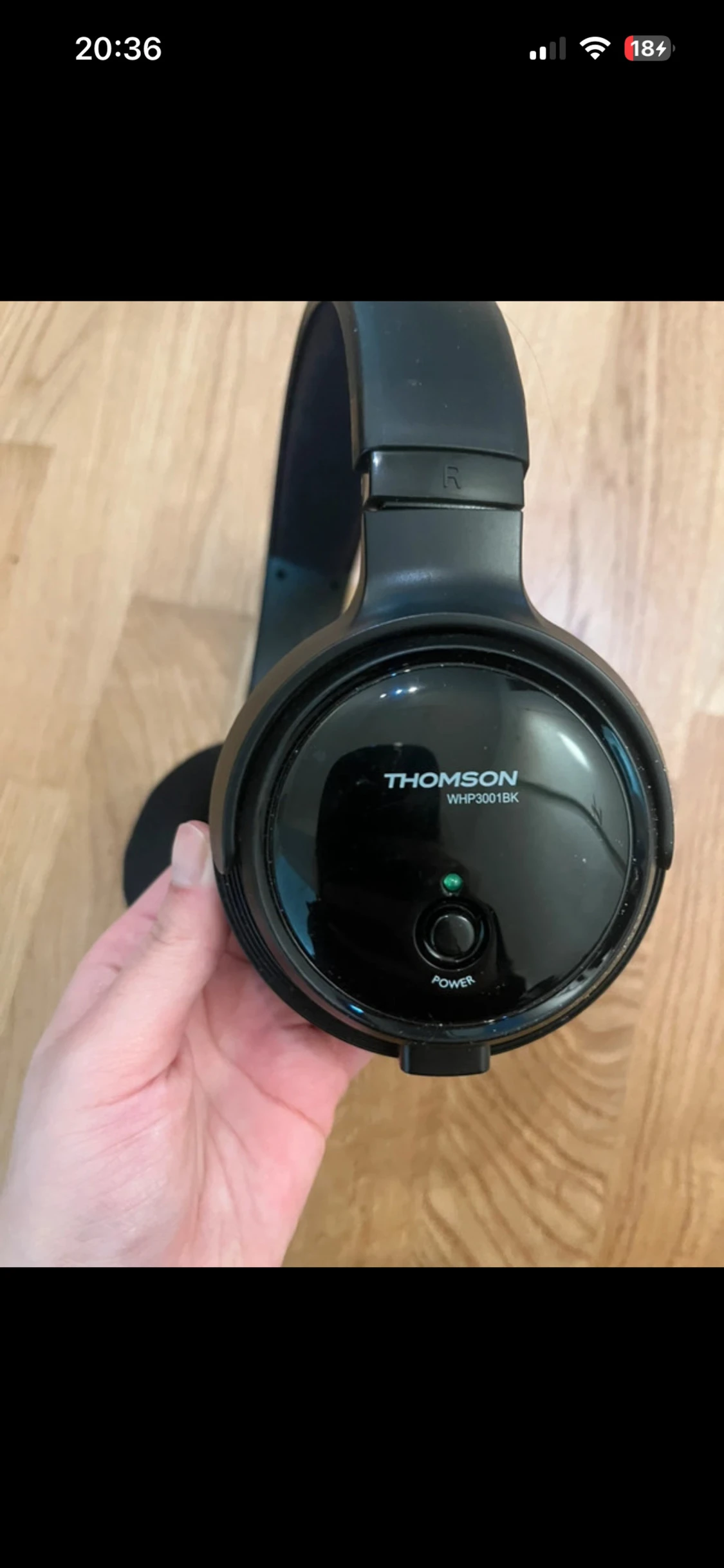 Thomson WHP3001BK trådlösa hörlurar - 1