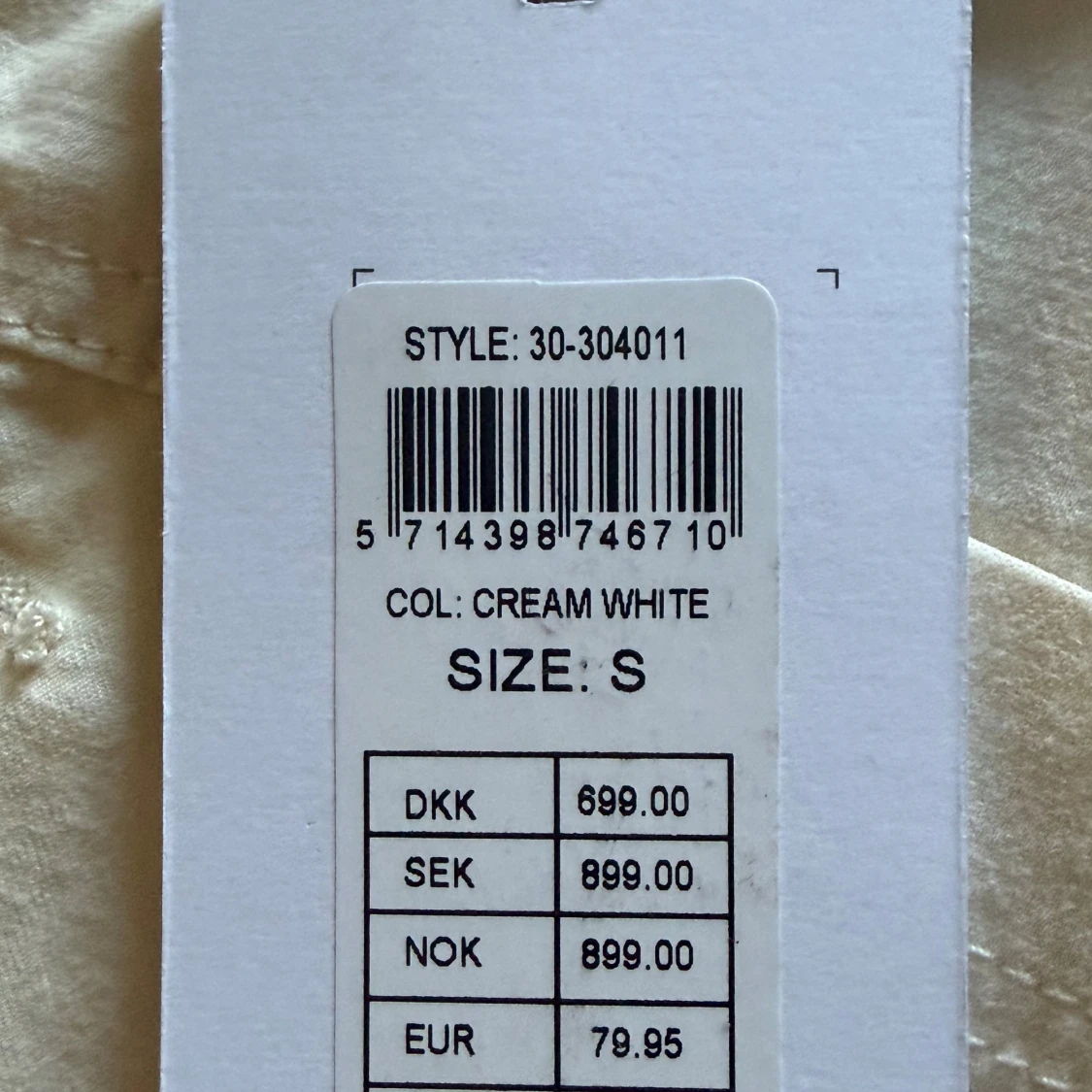 Krämvit overshirt från Lindbergh (prislapp kvar) - 3