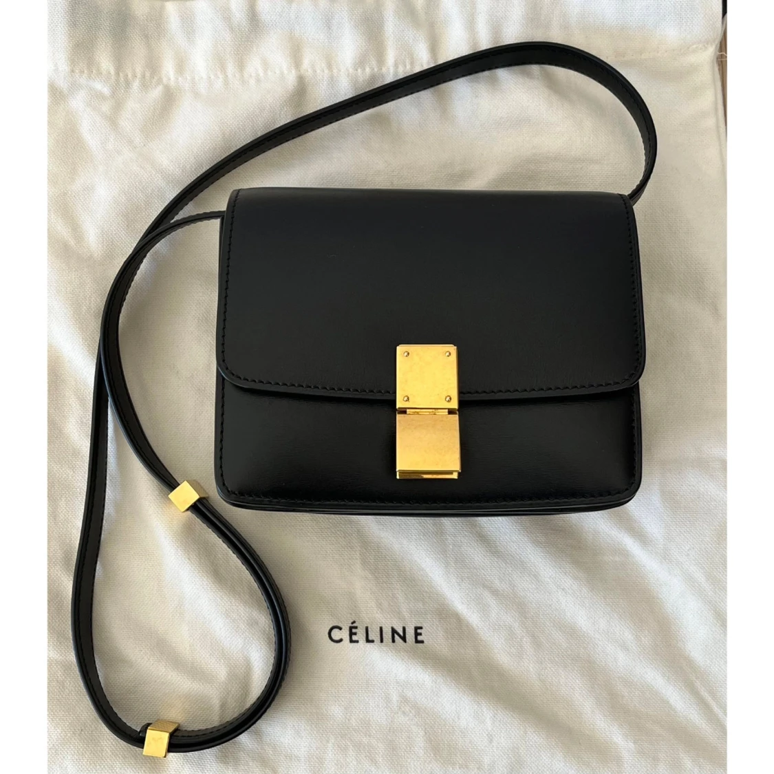 Svart axelväska från Céline i skinn