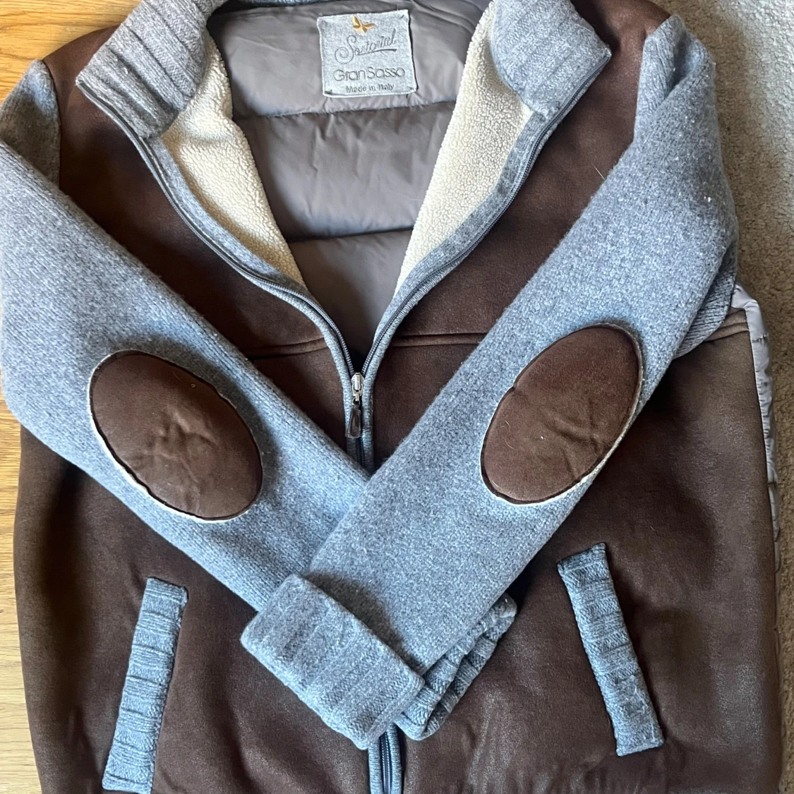 Brun och grå pufferjacka Gran Sasso - 1