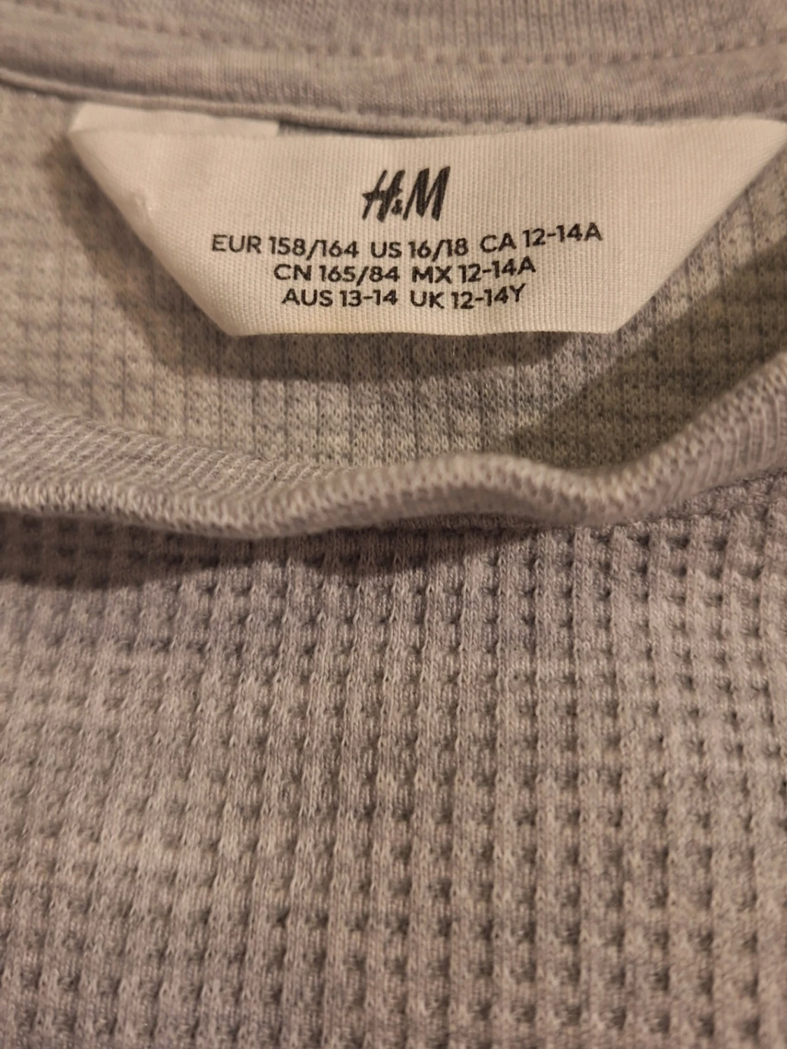 Grå ribbad långärmad tröja H&M - 1