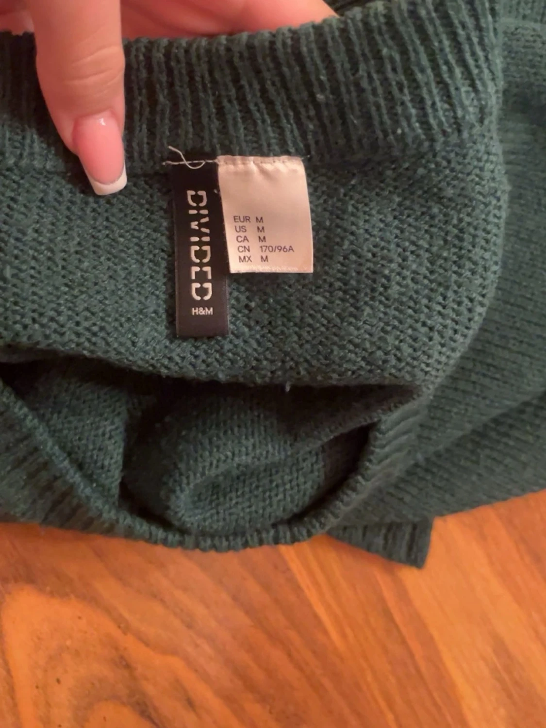 Mörkgrön stickad tröja Divided H&M - 2