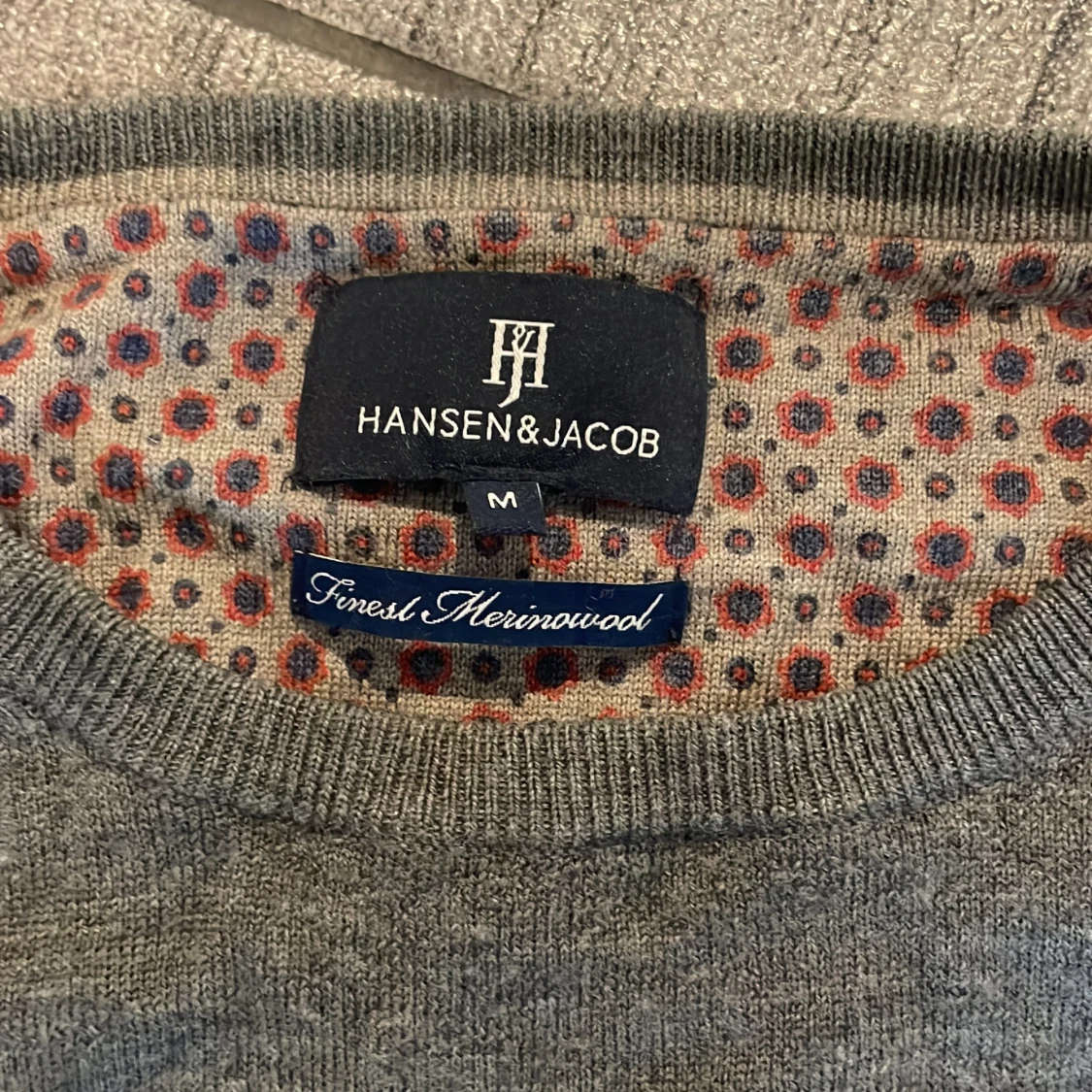 Grå merinoulltröja Hansen & Jacob - 1
