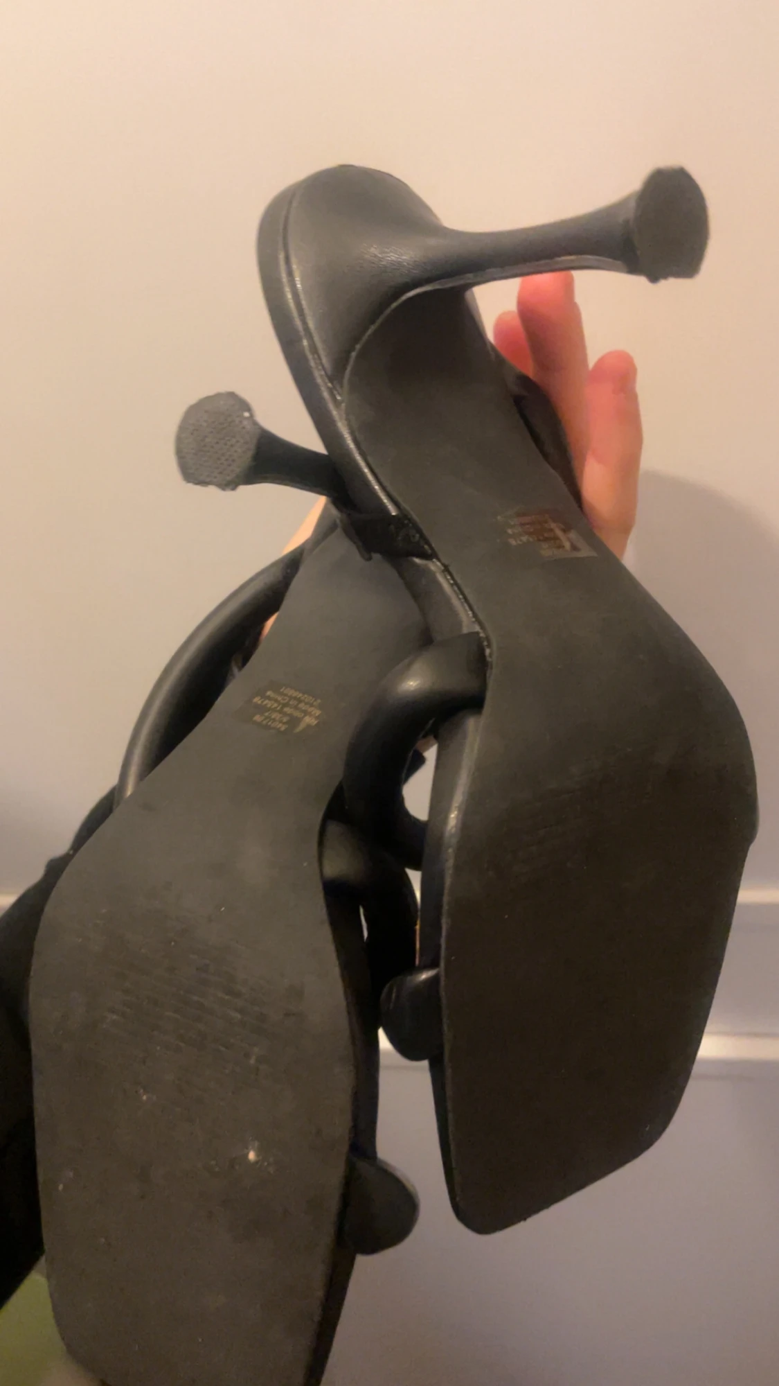 Svarta klackade sandaler från Primark - 2