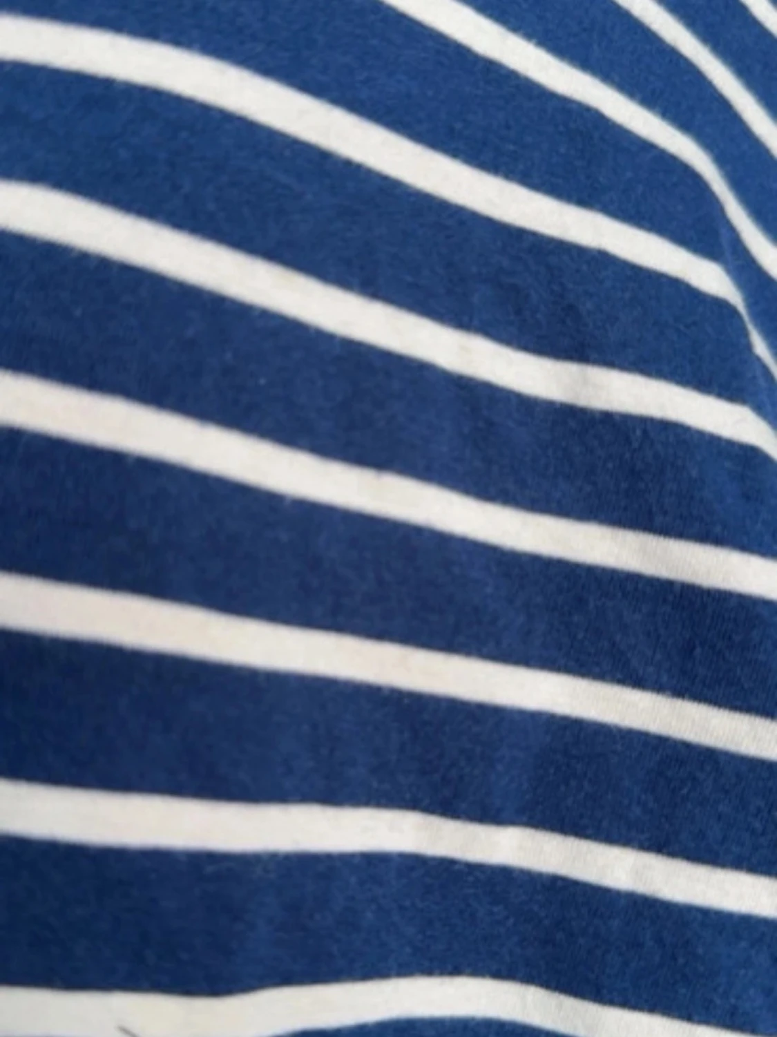 Blåvit randig klänning med knyt - 3