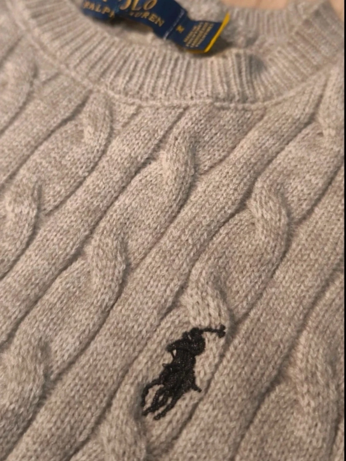 Grå stickad tröja från Polo Ralph Lauren - 2