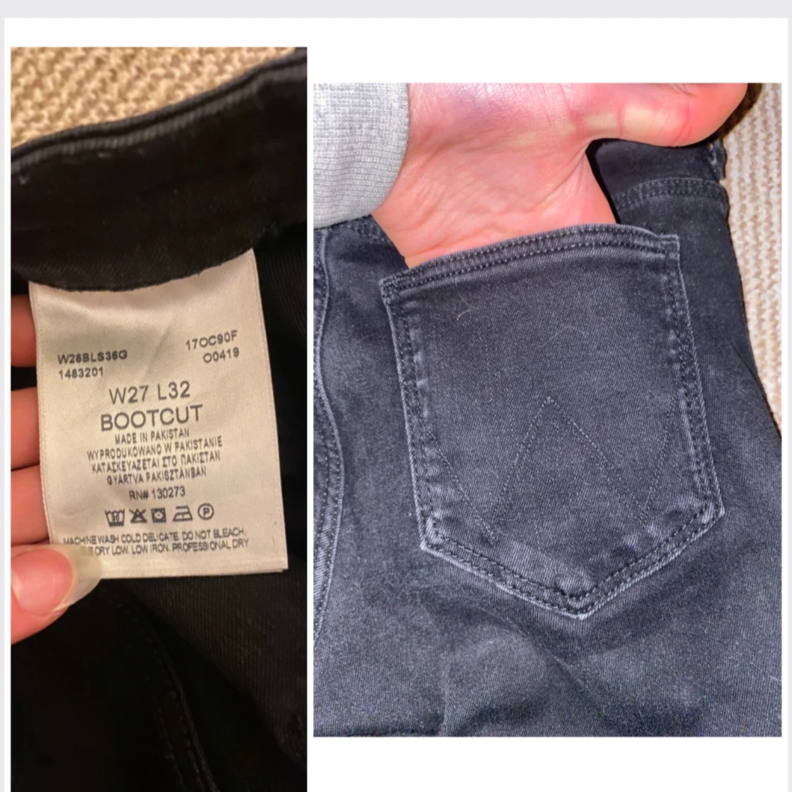 Snygga svarta bootcut jeans - 4