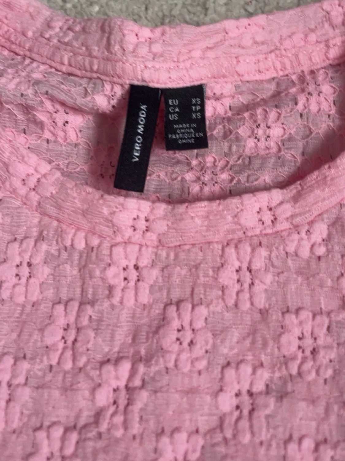 rosa broderad blus  - 1