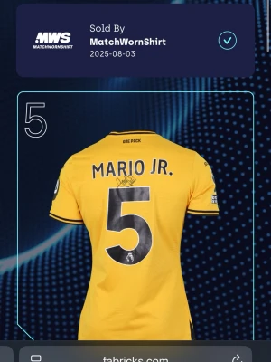 Lemina matchworn fotbollströja - Äkta matchworn och signerad fotbollströja kom med prisförslag