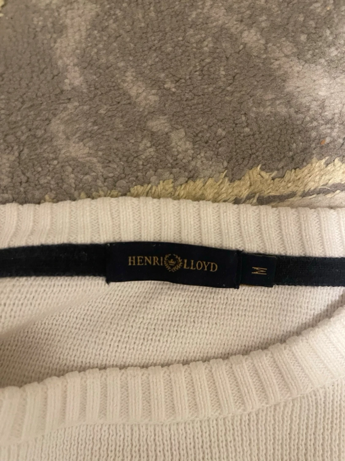 Vit stickad tröja Henri Lloyd M - 2