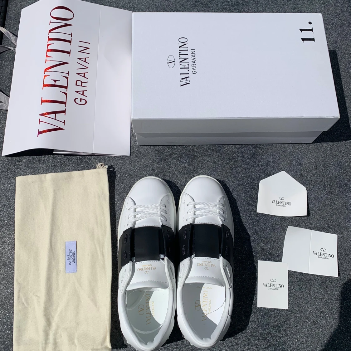 Valentino open vit svart - 4