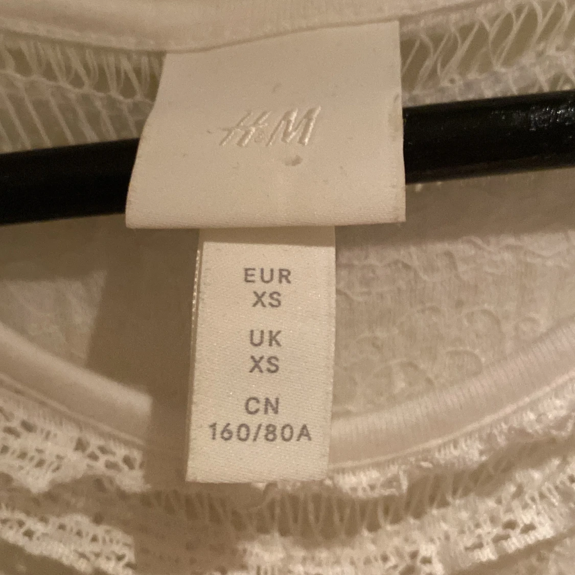 Vit spetsblus från H&M XS - 2