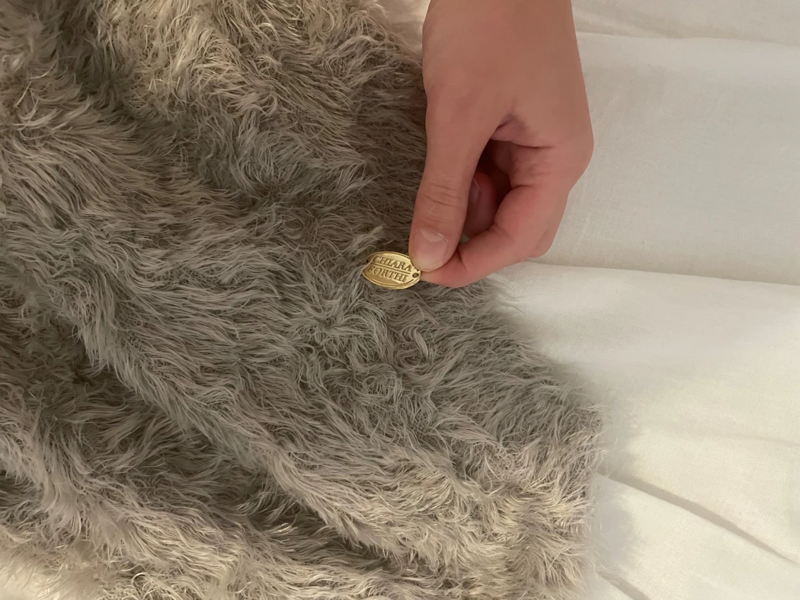 Grå fluffig päls-tröja Chiara Forthi - 2