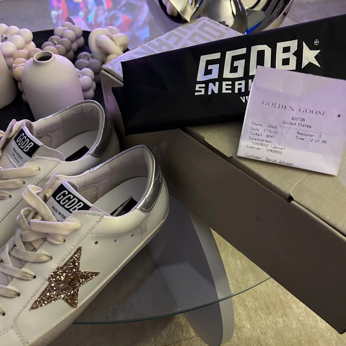 Golden Goose sneakers med glitterstjärna - 1