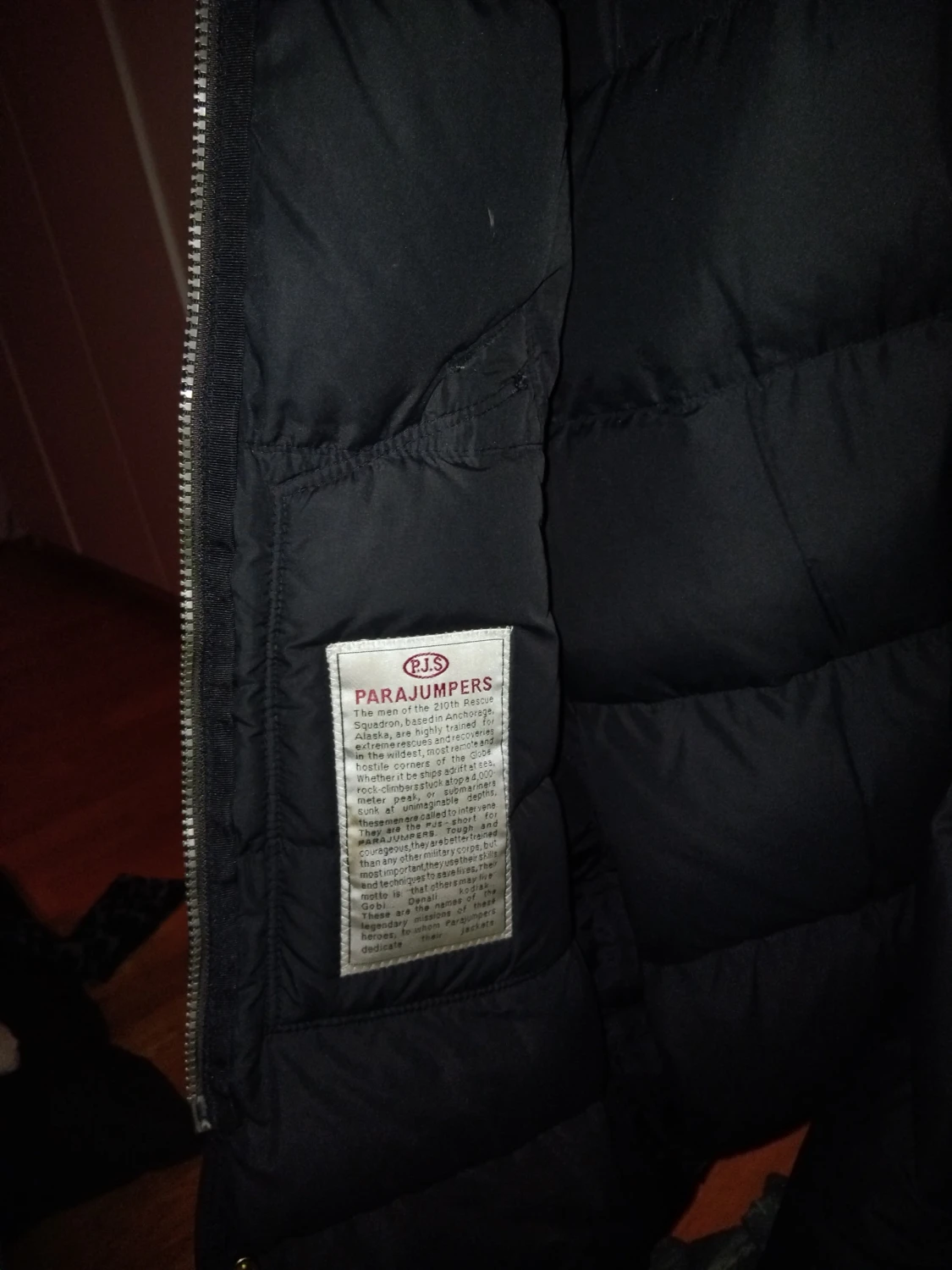 Svart Parajumpers dunjacka Longbear med päls - 3