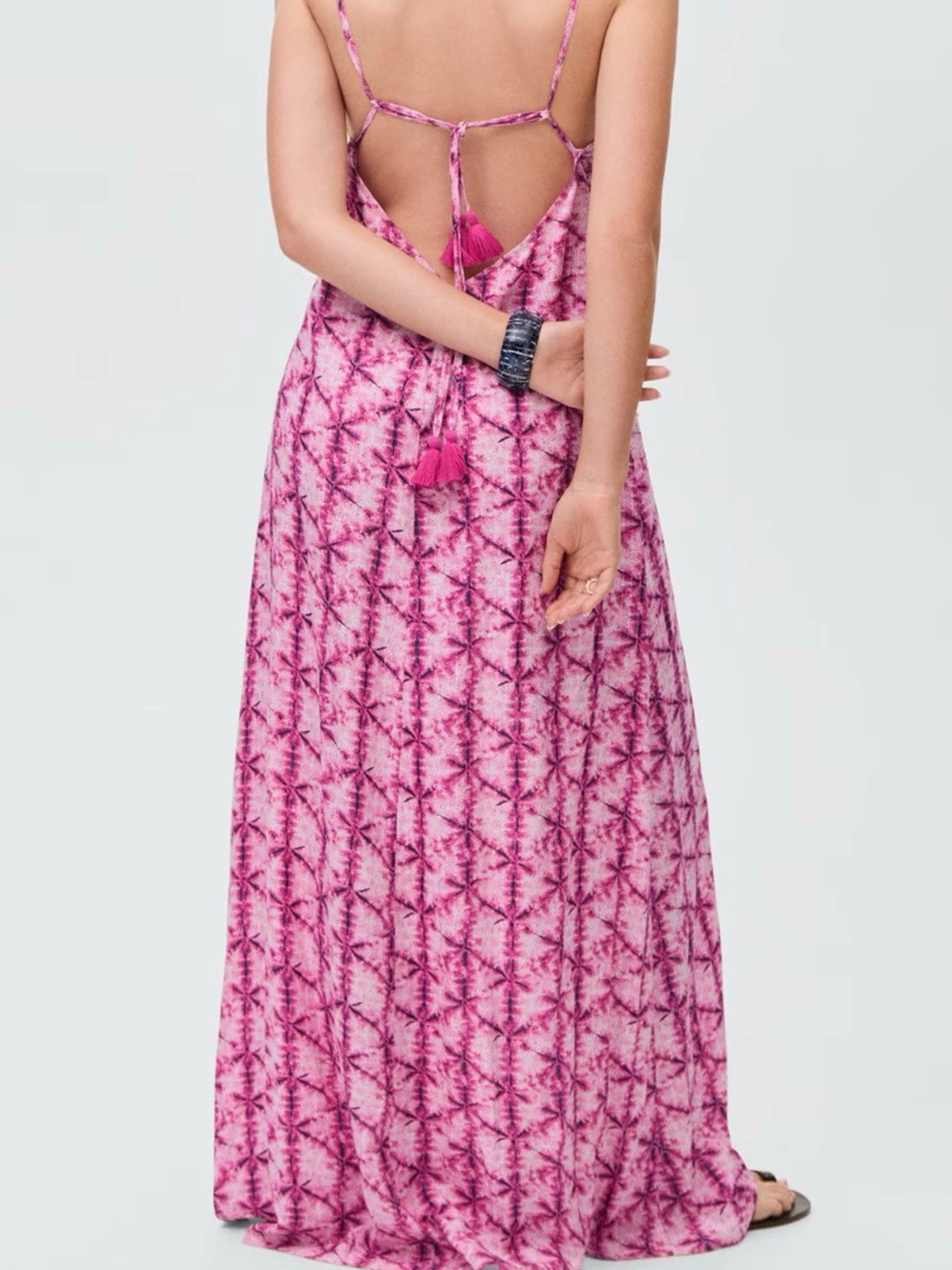 Rosa långklänning från Mango  - 3