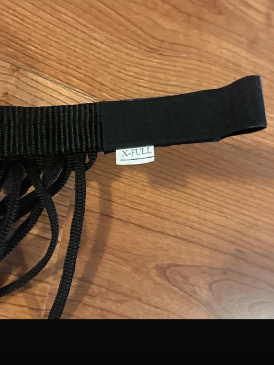 Svart väst med långa fransar X-FULL - 1