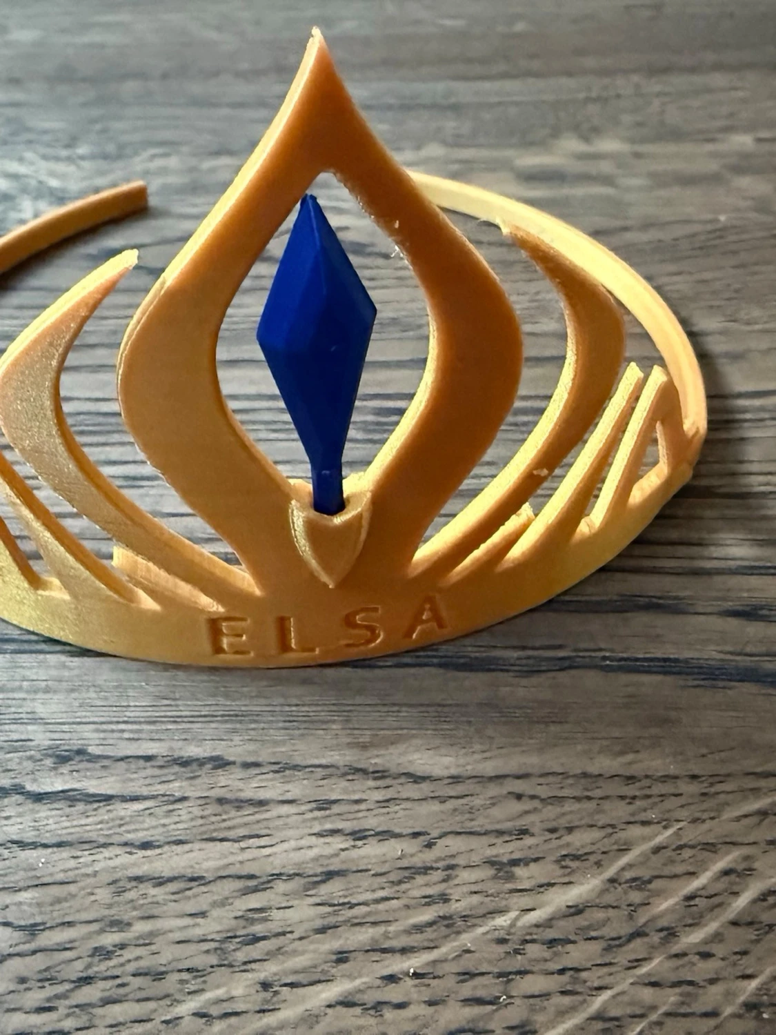 Elsa tiara i guld och blått - 3