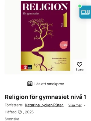 Religion för gymnasiet nivå 1 - Upptäck religionens värld med denna moderna kursbok för gymnasiet! Perfekt för dig som vill förstå olika livsåskådningar och diskutera aktuella frågor. Boken är anpassad för unga och ger en tydlig översikt av ämnet på nivå 1.
