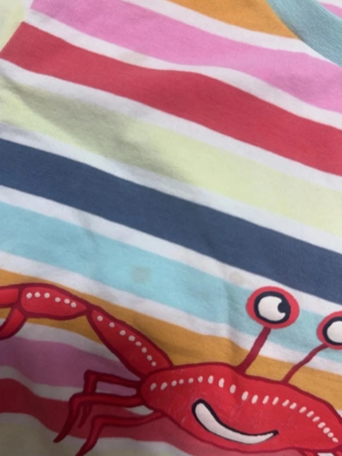 Randig t-shirt med krabba, Polarn O. Pyret - 2