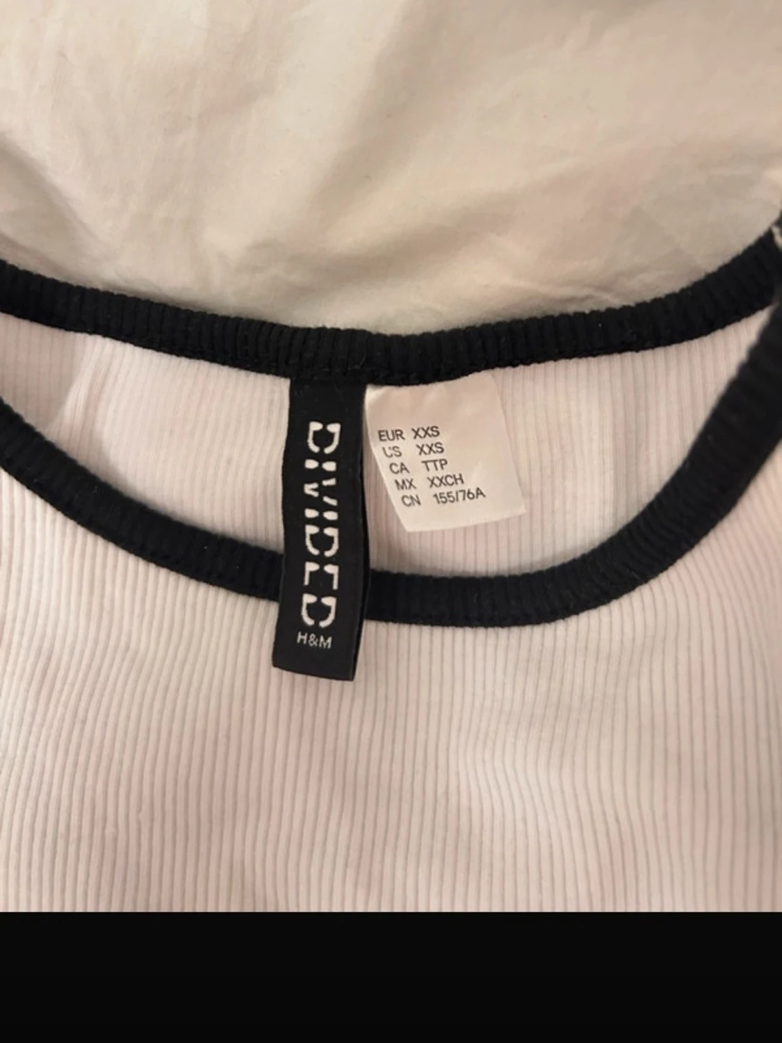 Vit ribbad offshoulder topp - 2