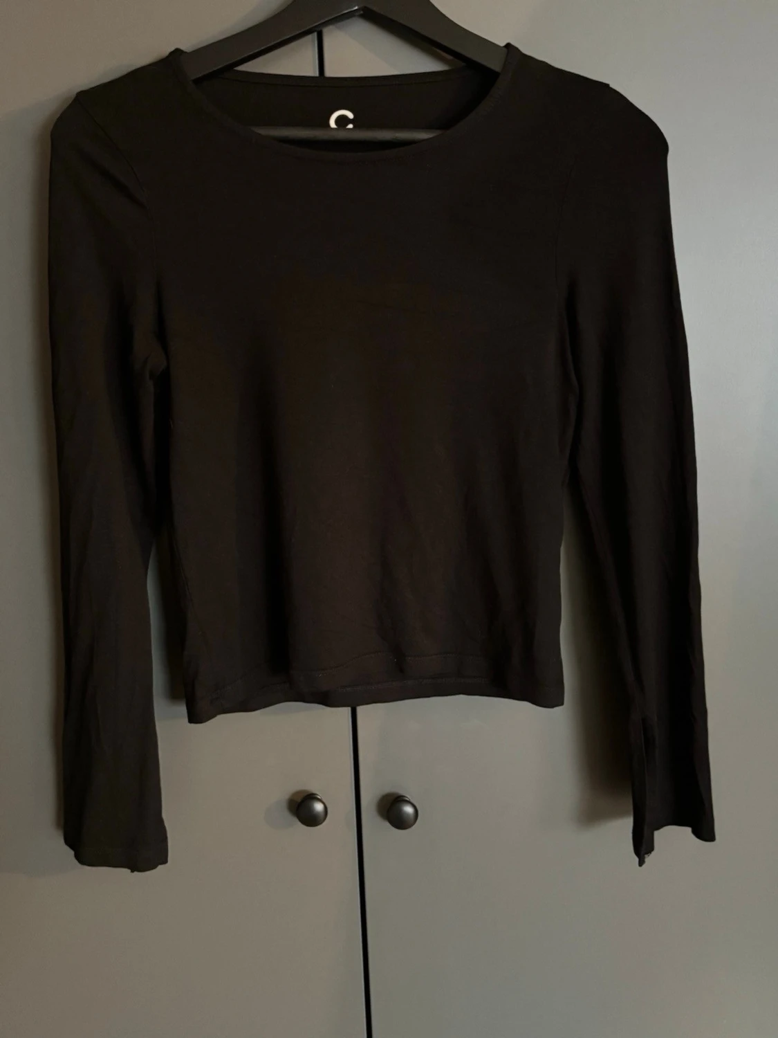 Svart långärmad topp från C