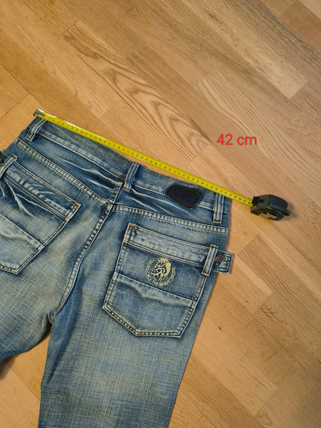 Blå Diesel jeans med broderad logga - 4